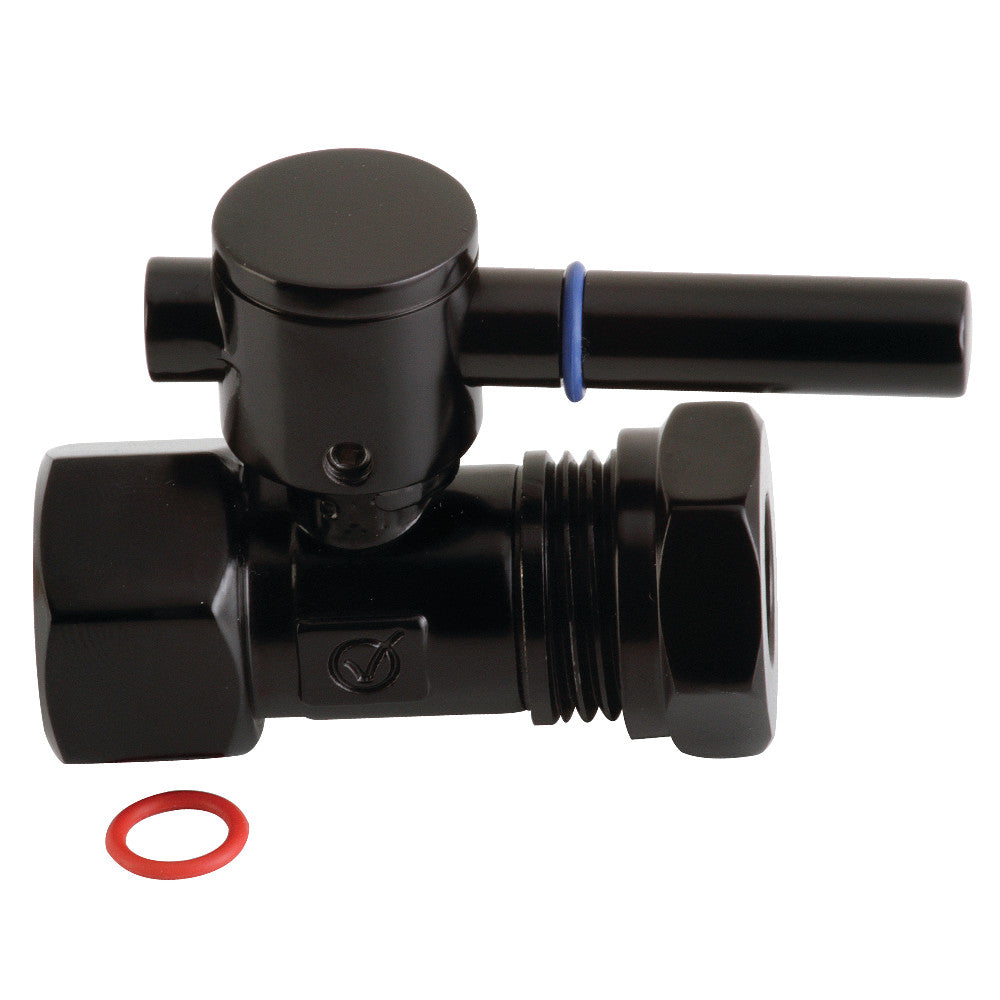 Kingston Brass CC44150DL 1/2" FIP x 1/2" or 7/16" Slip Joint Straight Shut-Off Valve, Matte Black - BNGBath