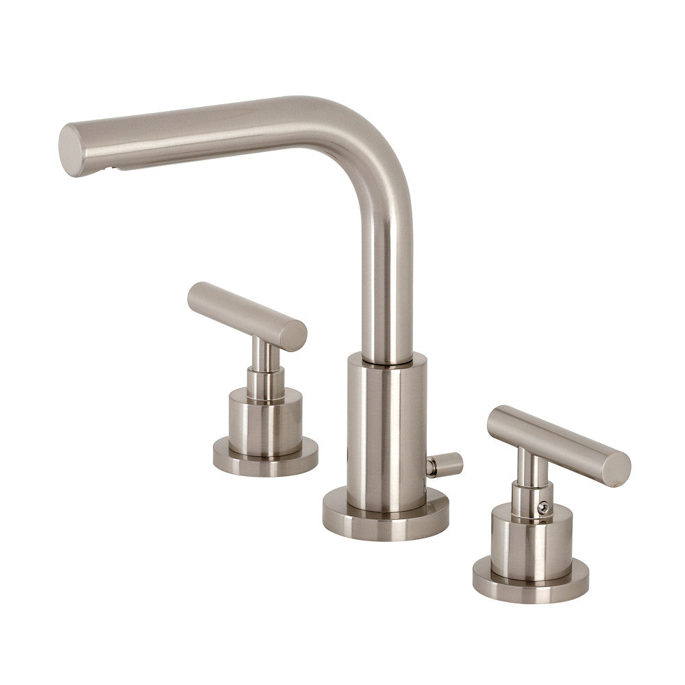 Kingston Brass FSC8958CML Manhattan Widespread Bathroom Faucet with Brass Pop-Up, Brushed Nickel - BNGBath