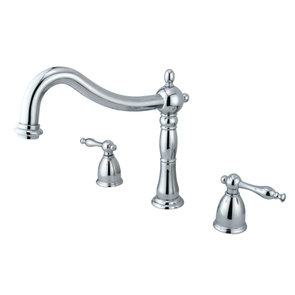 Kingston Brass KS1341NL Heritage Roman Tub Faucet, Polished Chrome - BNGBath