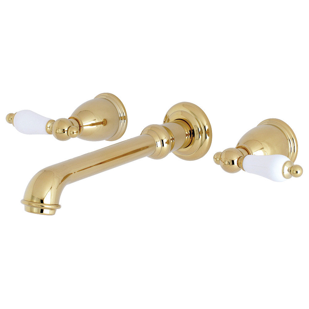 Kingston Brass KS7022PL English Vintage Wall Mount Roman Tub Faucet, Polished Brass - BNGBath