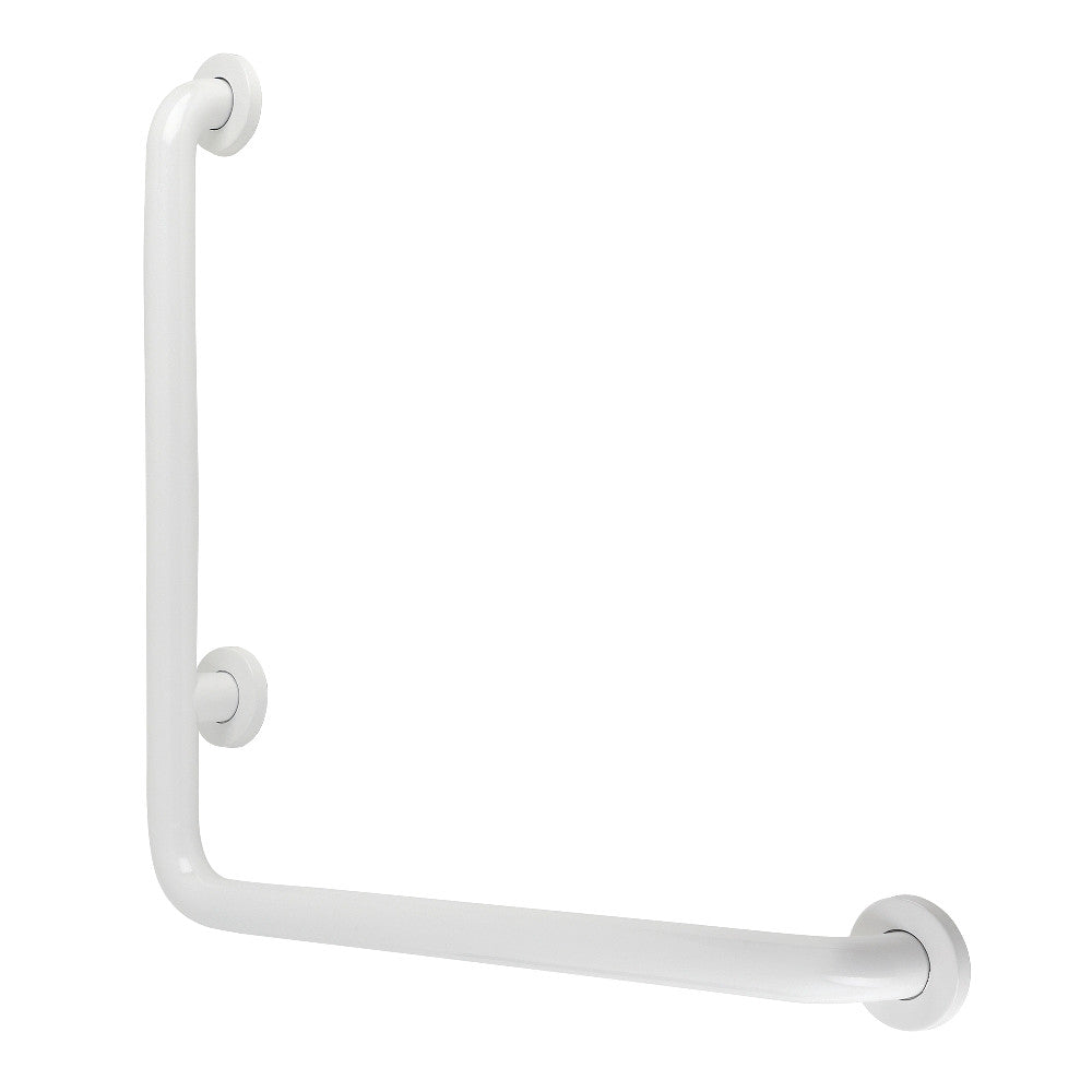 Kingston Brass GBL1224CSRW 24"x 24" L-Shaped Grab Bar - Right Hand, White - BNGBath