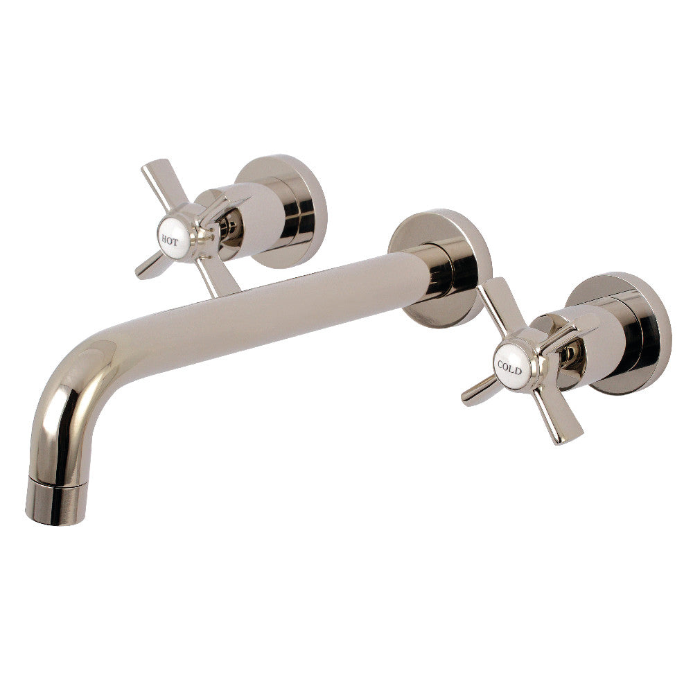 Kingston Brass KS8026ZX Millennium Two-Handle Wall Mount Tub Faucet, Polished Nickel - BNGBath