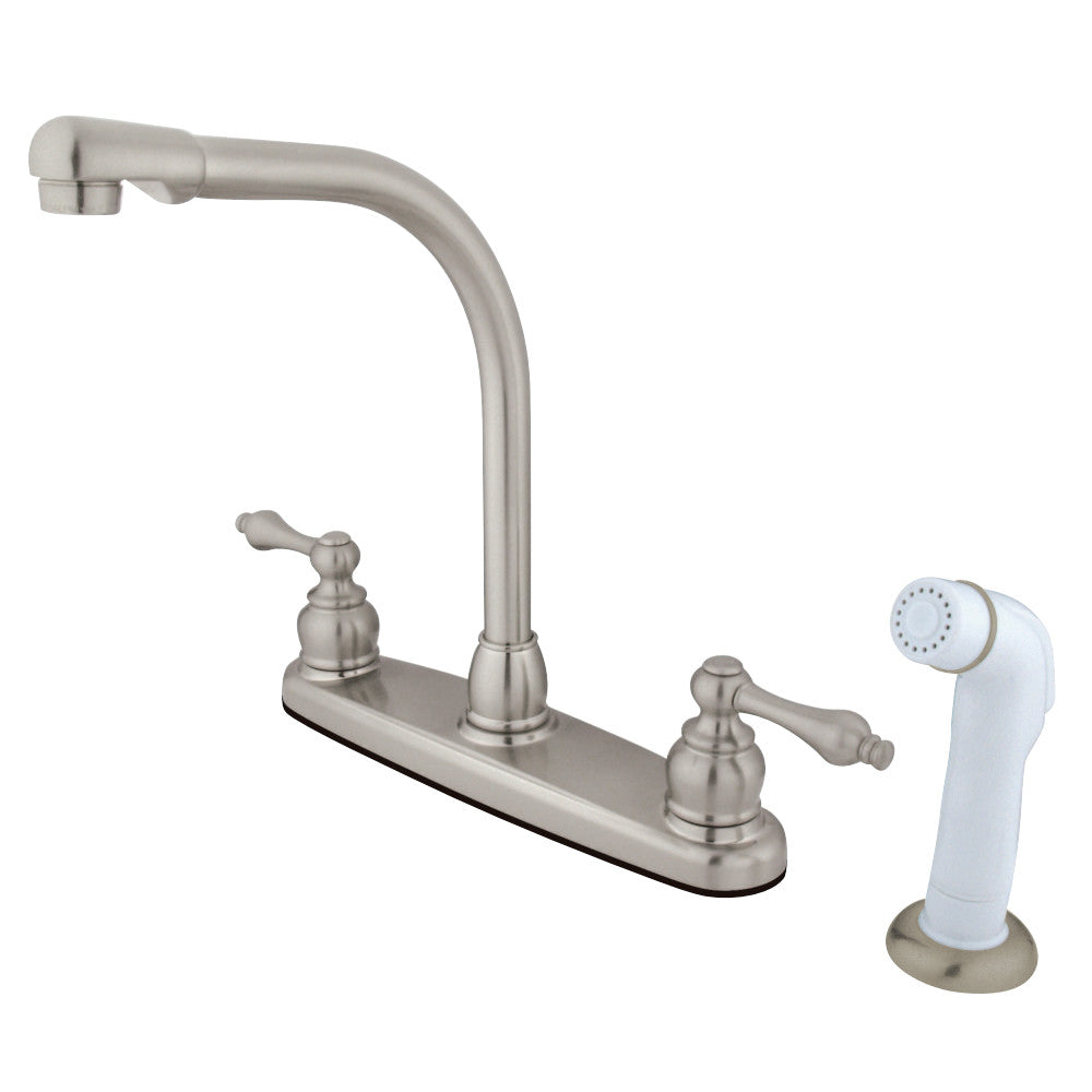 Kingston Brass GKB718AL Victorian Centerset Kitchen Faucet, Brushed Nickel - BNGBath