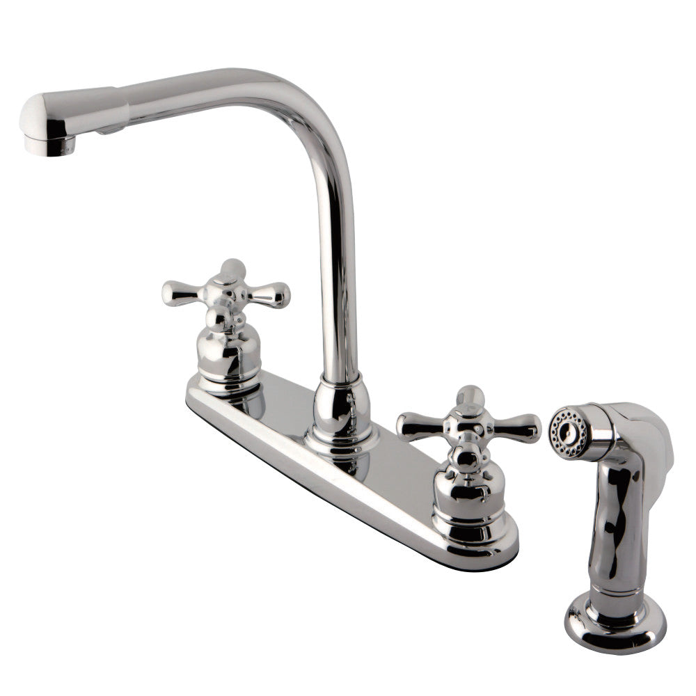 Kingston Brass KB711AXSP Victorian Centerset Kitchen Faucet, Polished Chrome - BNGBath