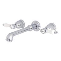 Thumbnail for Kingston Brass KS7021BPL Bel-Air 2-Handle Wall Mount Roman Tub Faucet, Polished Chrome - BNGBath