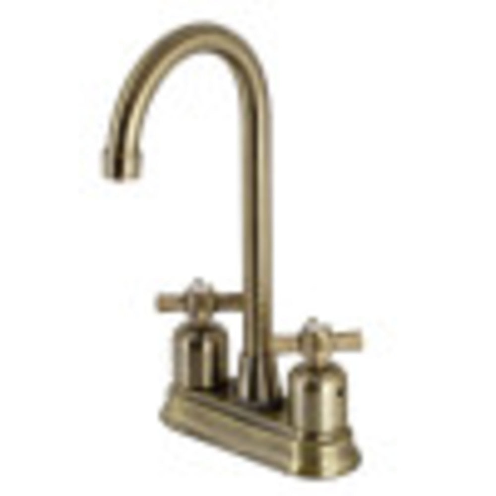 Kingston Brass KB8493ZX Millennium Bar Faucet, Antique Brass - BNGBath