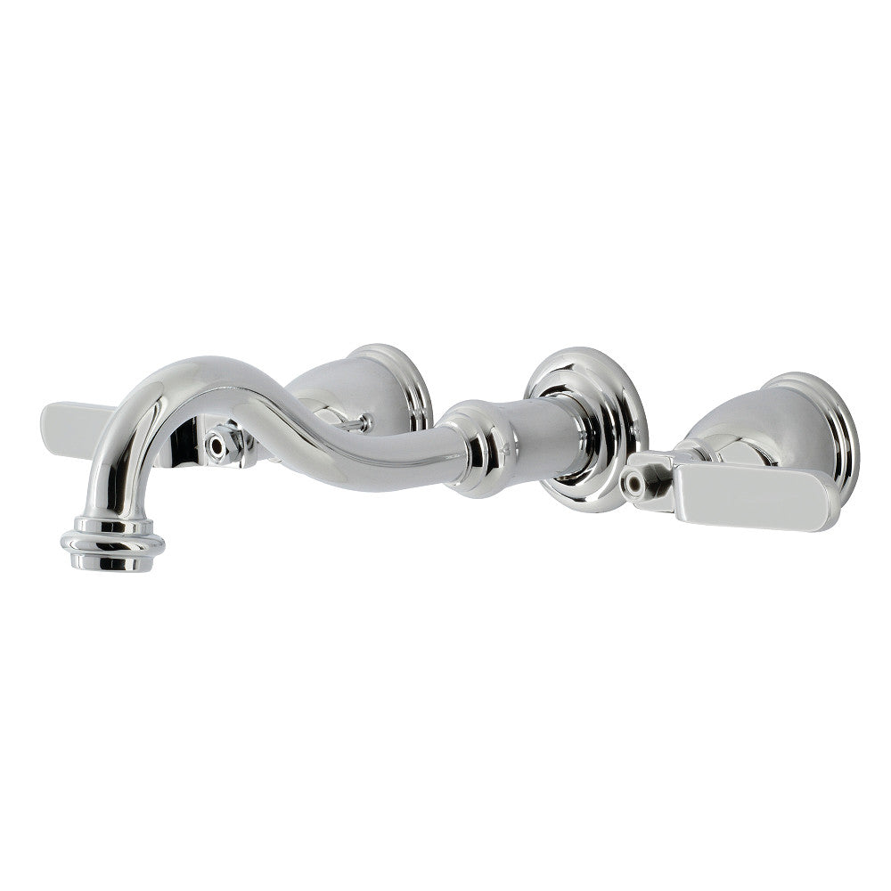 Kingston Brass KS3021KL Whitaker Two-Handle Wall Mount Tub Faucet, Polished Chrome - BNGBath