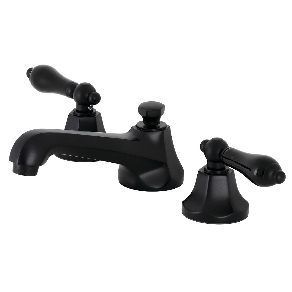 Kingston Brass KS4460PKL Duchess Widespread Bathroom Faucet with Brass Pop-Up, Matte Black - BNGBath