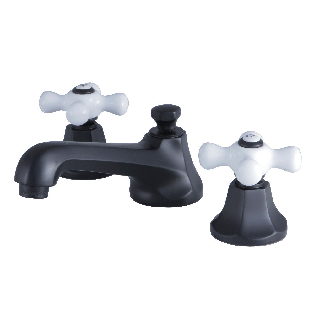 Kingston Brass KS4460PX 8 in. Widespread Bathroom Faucet, Matte Black - BNGBath