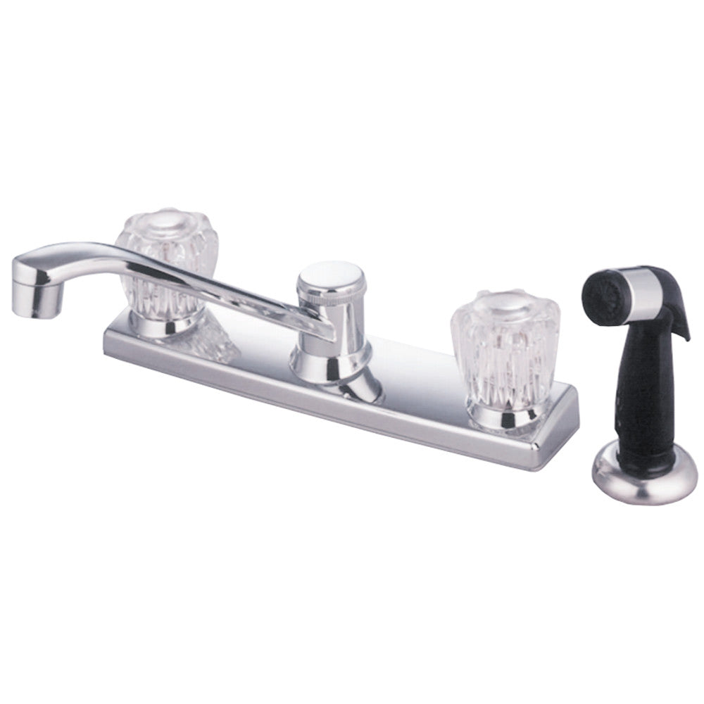 Kingston Brass GKB122 Americana Centerset Kitchen Faucet, Polished Chrome - BNGBath