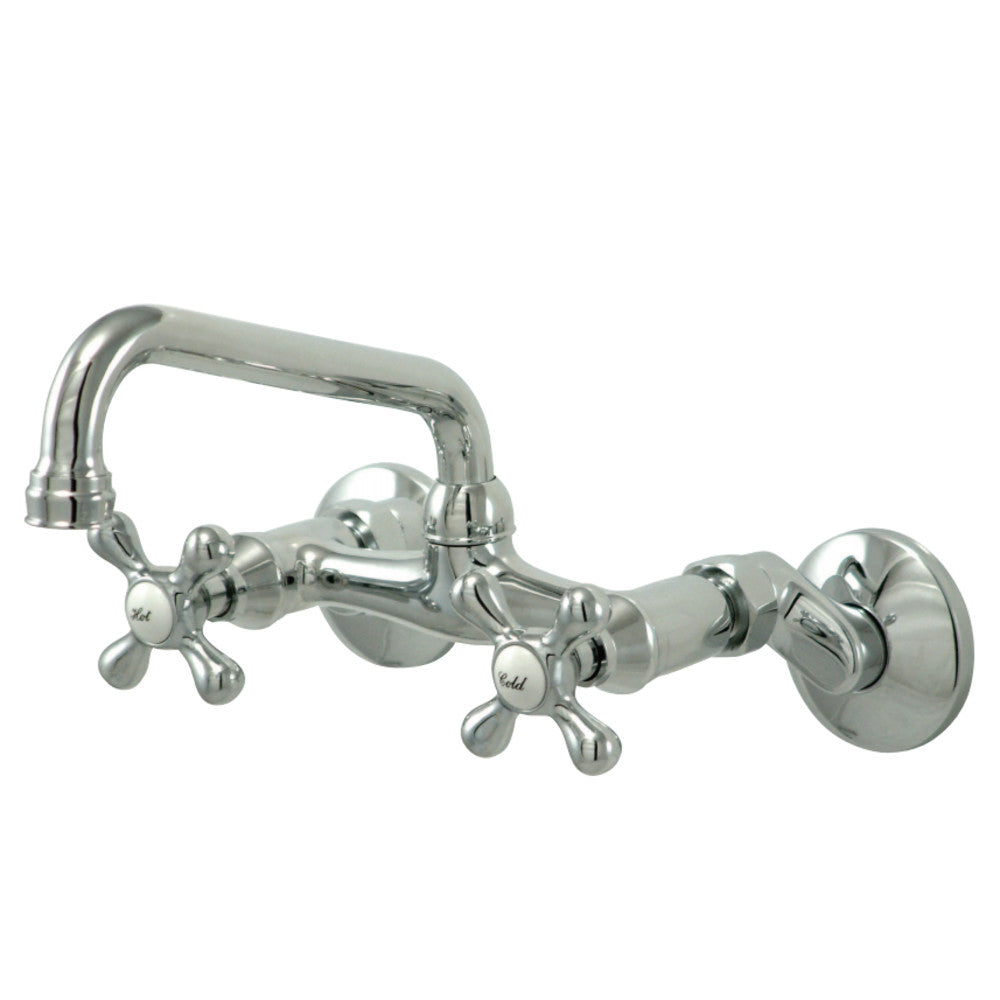 Kingston Brass KS213C Kingston Two Handle Wall Mount Kitchen Faucet, Polished Chrome - BNGBath