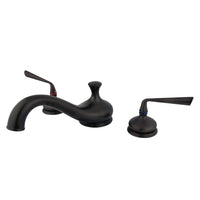 Thumbnail for Kingston Brass KS3335ZL Silver Sage Roman Tub Faucet, Oil Rubbed Bronze - BNGBath