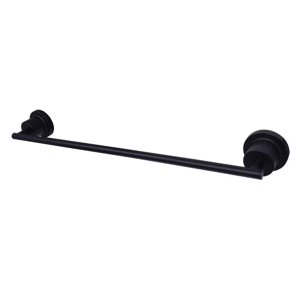 Kingston Brass BAH8212MB Concord 18-Inch Single Towel Bar, Matte Black - BNGBath