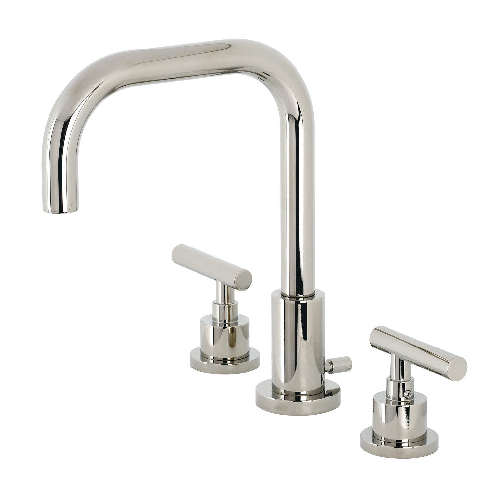 Kingston Brass FSC8939CML Manhattan Widespread Bathroom Faucet with Brass Pop-Up, Polished Nickel - BNGBath