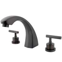 Thumbnail for Kingston Brass KS4365CML Manhattan Roman Tub Faucet, Oil Rubbed Bronze - BNGBath