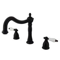 Thumbnail for Kingston Brass KS1345PL Heritage Roman Tub Faucet, Oil Rubbed Bronze - BNGBath