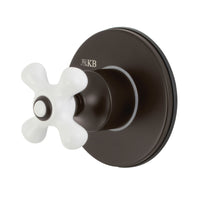 Thumbnail for Kingston Brass KS3035PX 3-Way Diverter Valve with Trim Kit, Oil Rubbed Bronze - BNGBath