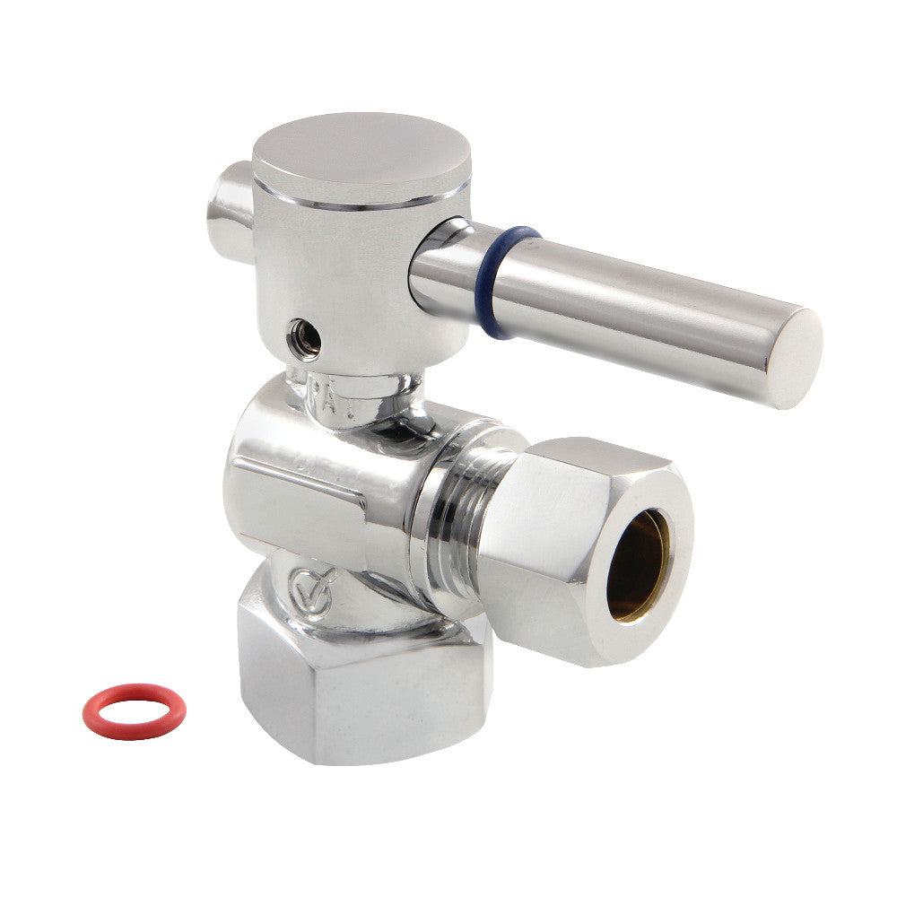 Kingston Brass CC44401DL 1/2" FIP X 1/2" OD Comp Angle Stop Valve, Polished Chrome - BNGBath