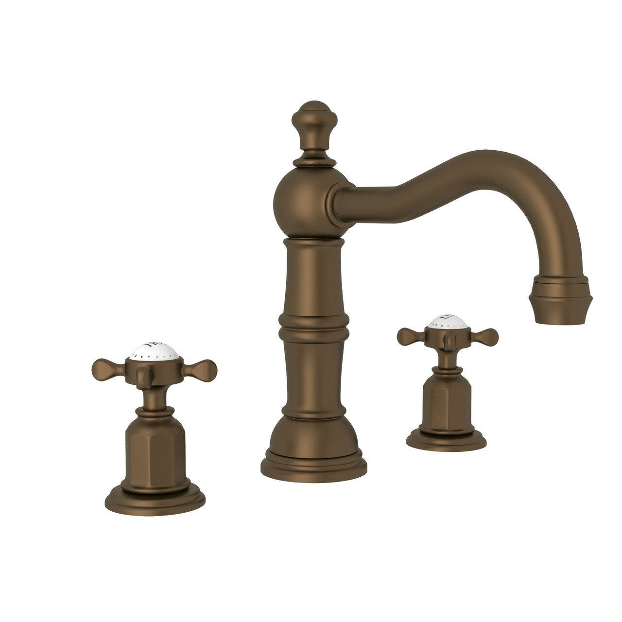 Perrin & Rowe Edwardian Column Spout Widespread Bathroom Faucet - BNGBath