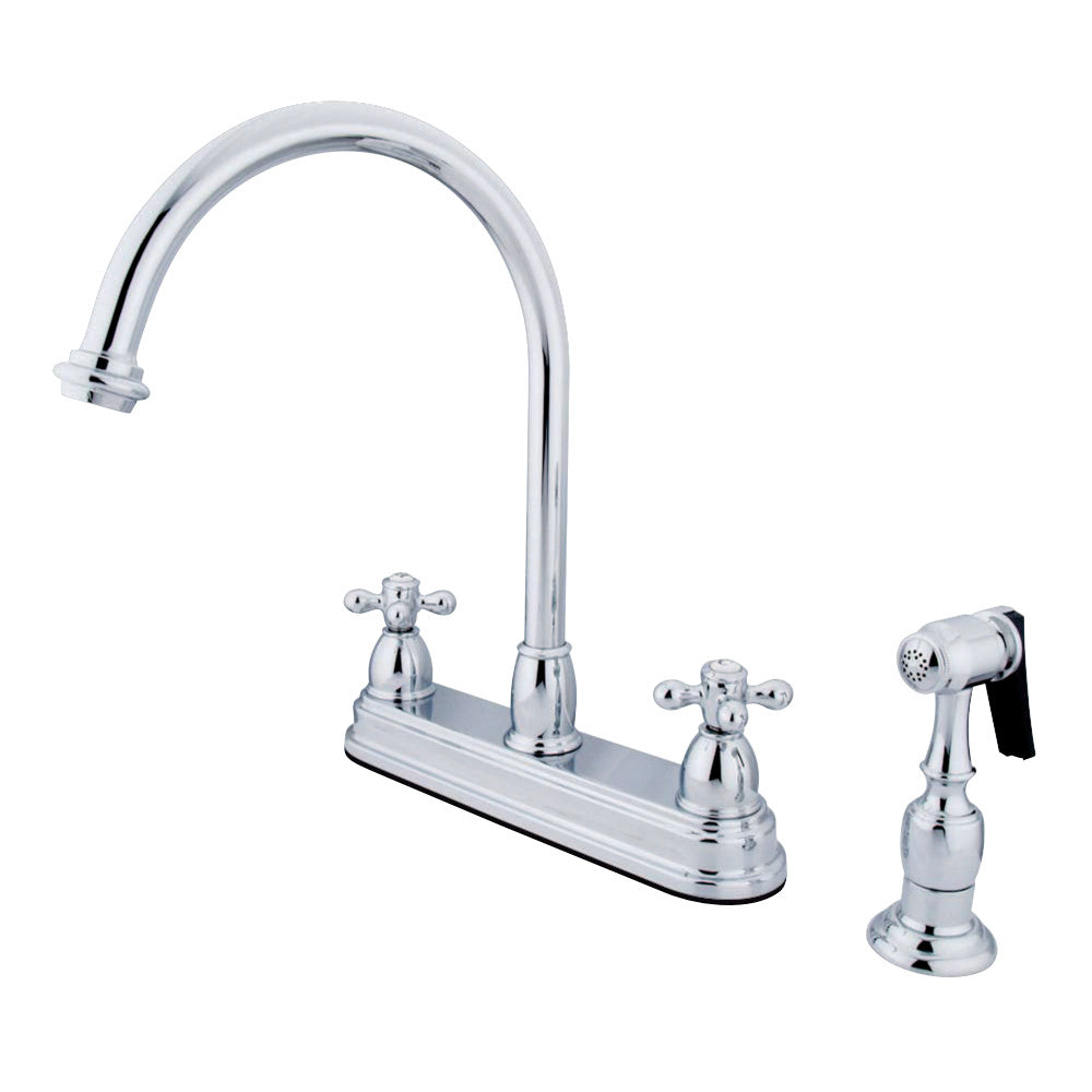 Kingston Brass KB3751AXBS Restoration Centerset Kitchen Faucet, Polished Chrome - BNGBath