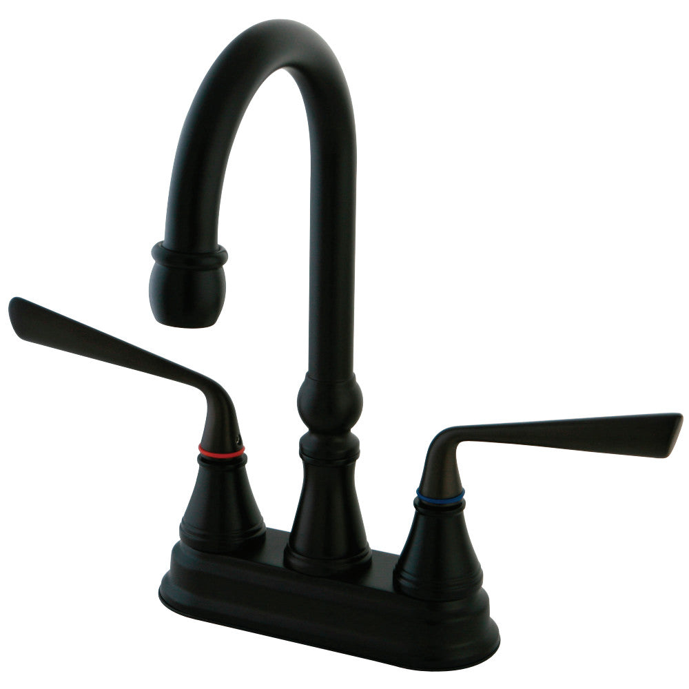 Kingston Brass KS2495ZL Silver Sage Bar Faucet, Oil Rubbed Bronze - BNGBath