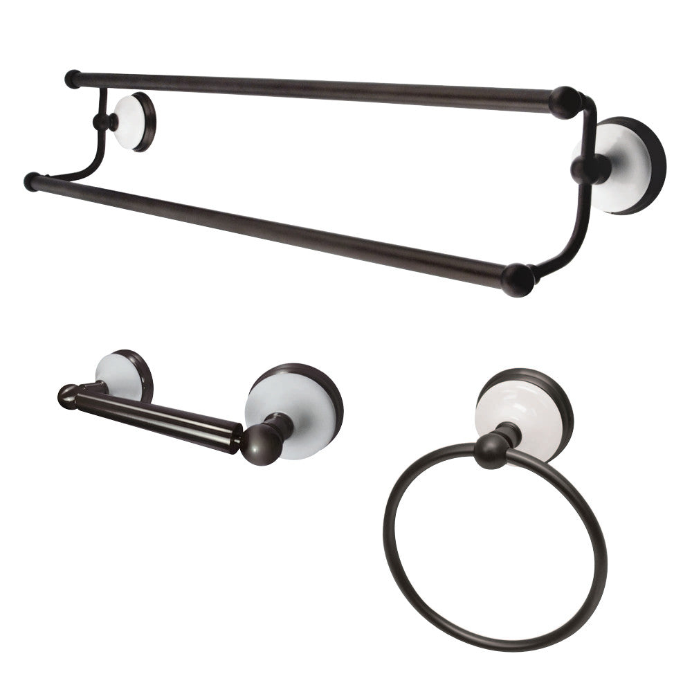 Kingston Brass BAK111348ORB Victorian 3-Piece Bathroom Accessory Set, Oil Rubbed Bronze - BNGBath