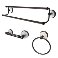 Thumbnail for Kingston Brass BAK111348ORB Victorian 3-Piece Bathroom Accessory Set, Oil Rubbed Bronze - BNGBath