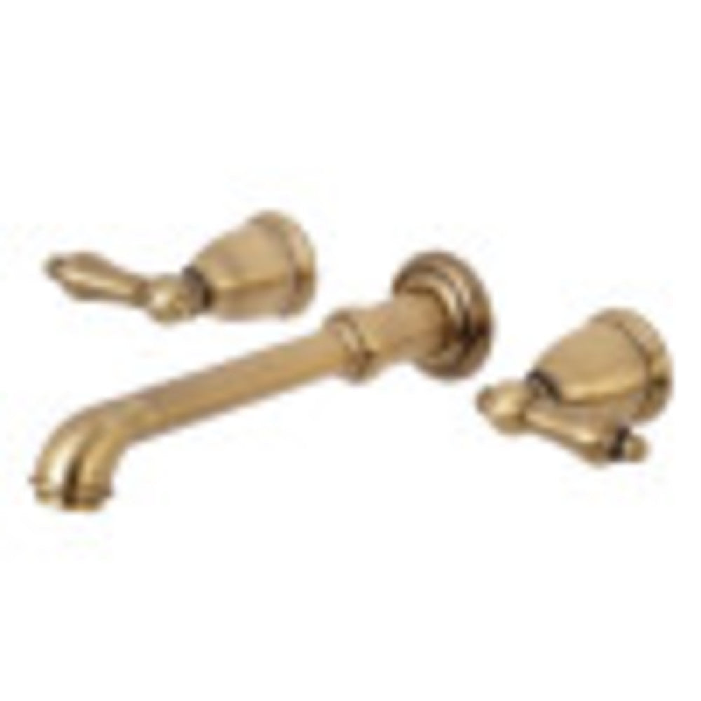 Kingston Brass KS7123AL 8-Inch Center Wall Mount Bathroom Faucet, Antique Brass - BNGBath