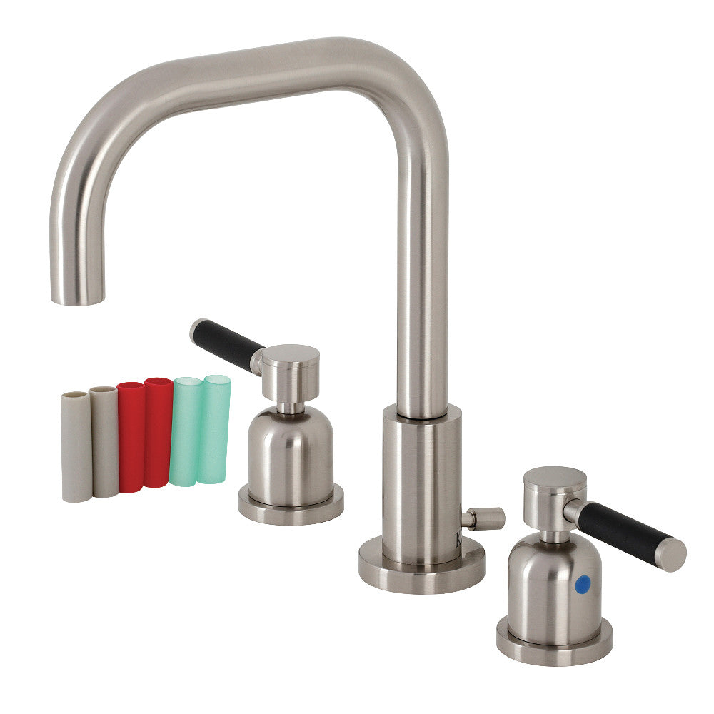 Kingston Brass FSC8938DKL Kaiser Widespread Bathroom Faucet with Brass Pop-Up, Brushed Nickel - BNGBath