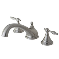 Thumbnail for Kingston Brass KS5538NL Naples Roman Tub Faucet, Brushed Nickel - BNGBath