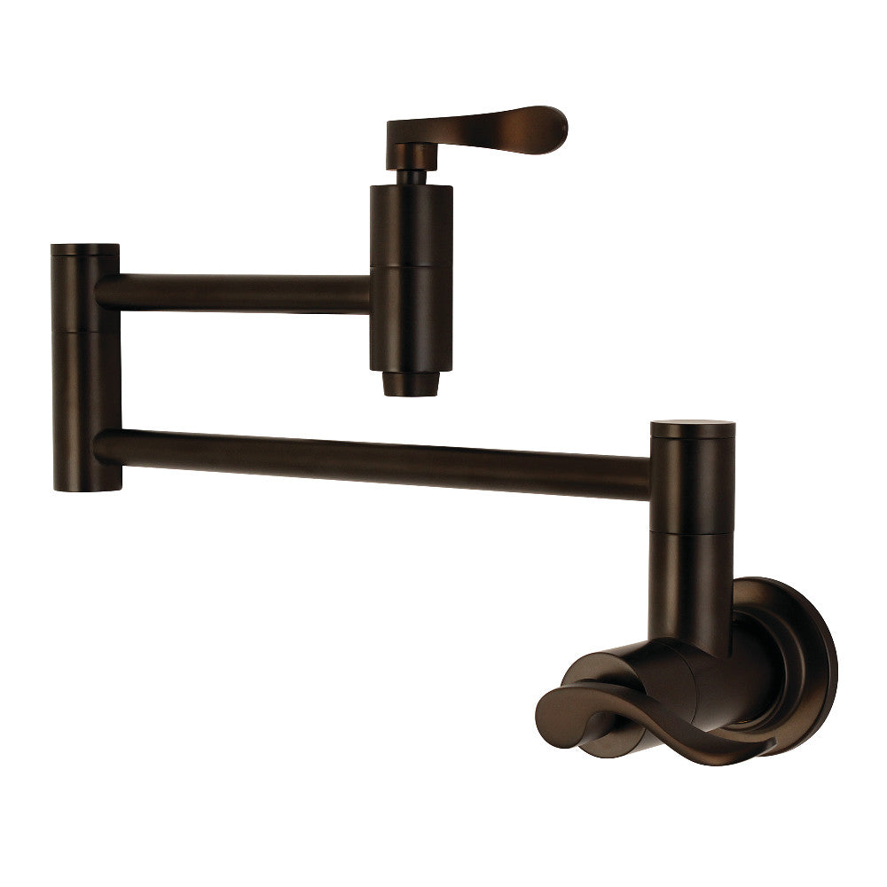 Kingston Brass KS8105DFL Wall Mount Pot Filler Kitchen Faucet, Oil Rubbed Bronze - BNGBath