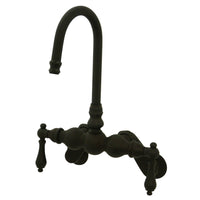 Thumbnail for Kingston Brass CC81T5 Vintage Adjustable Center Wall Mount Tub Faucet, Oil Rubbed Bronze - BNGBath