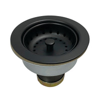 Thumbnail for Kingston Brass K112MB Tacoma Snap-N-Tite Sink Basket Strainer, Matte Black - BNGBath