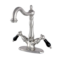 Thumbnail for Kingston Brass KS1438PKL Duchess Two-Handle Bathroom Faucet with Brass Pop-Up and Cover Plate, Brushed Nickel - BNGBath