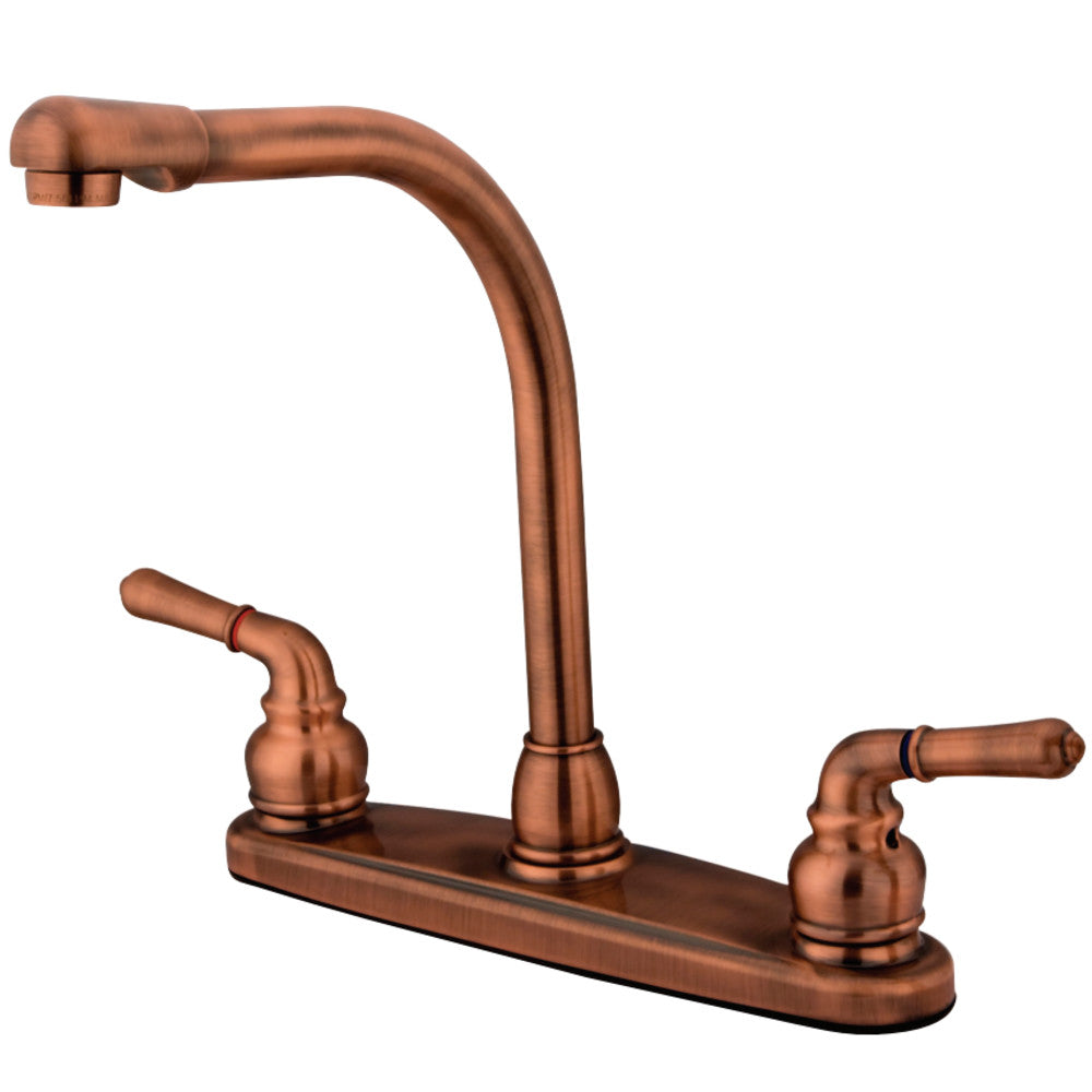 Kingston Brass KB756LS Magellan Centerset Kitchen Faucet, Antique Copper - BNGBath