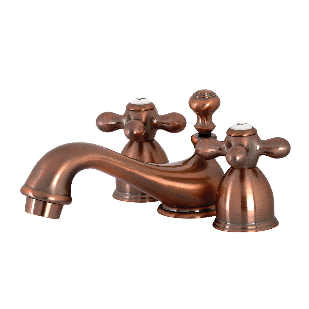 Kingston Brass KS395AXAC Restoration Mini-Widespread Bathroom Faucet, Antique Copper - BNGBath