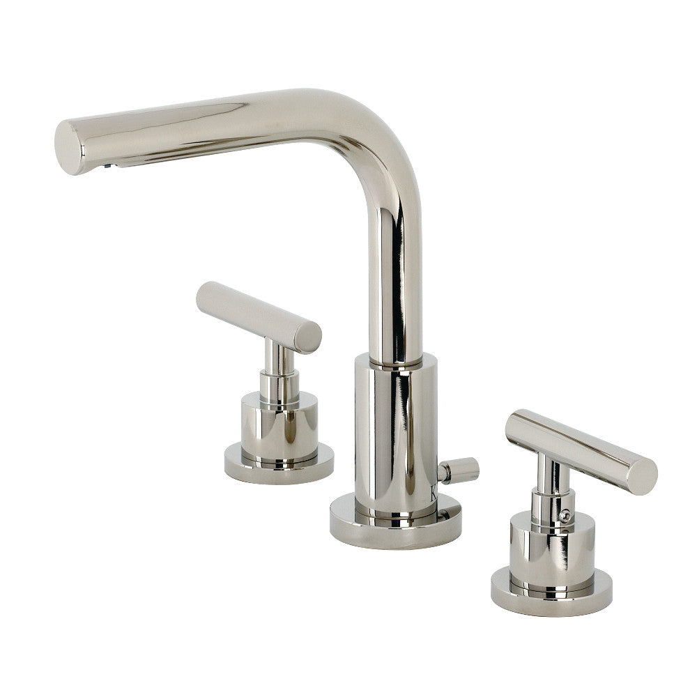 Kingston Brass FSC8959CML Manhattan Widespread Bathroom Faucet with Brass Pop-Up, Polished Nickel - BNGBath