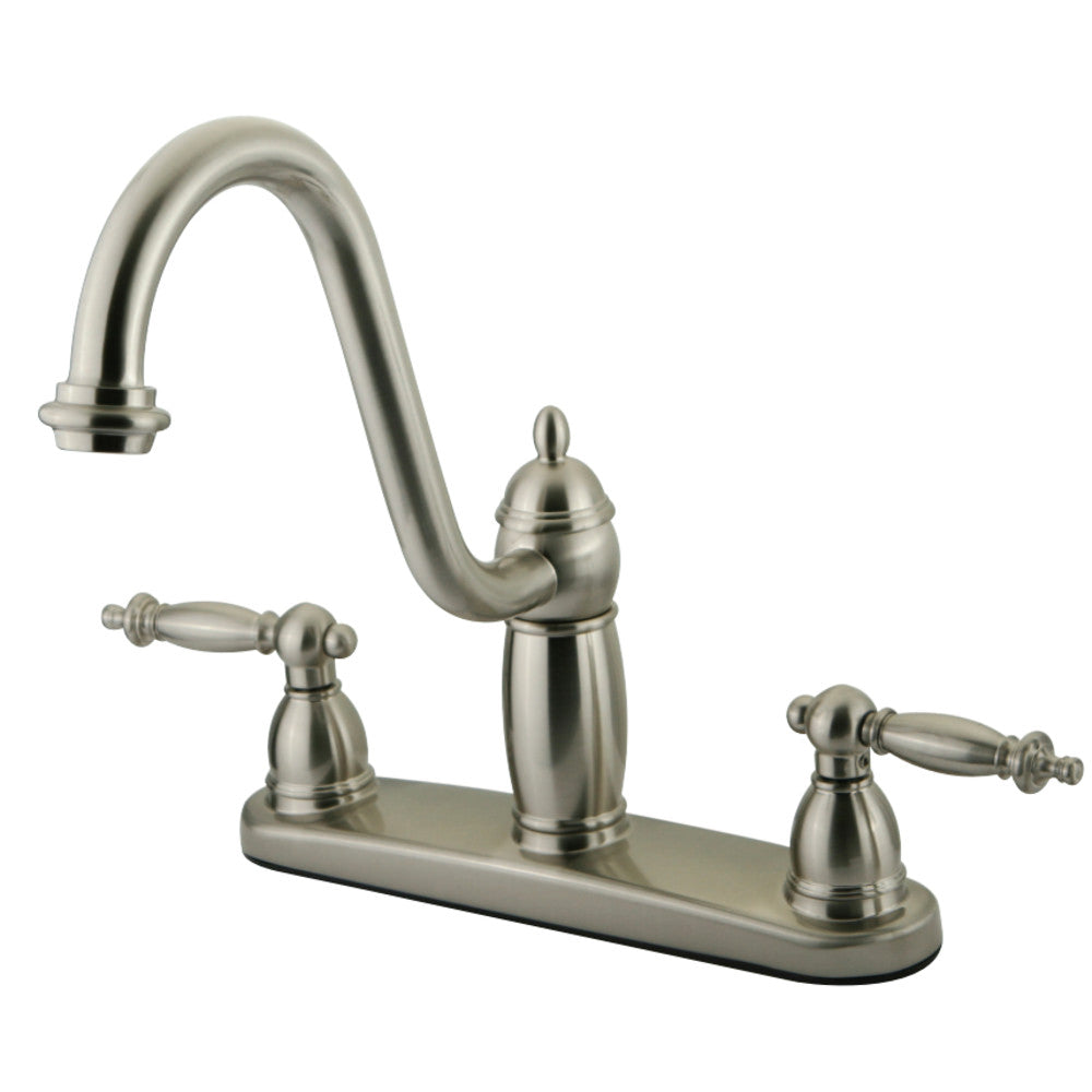 Kingston Brass KB7118TLLS Templeton Centerset Kitchen Faucet, Brushed Nickel - BNGBath