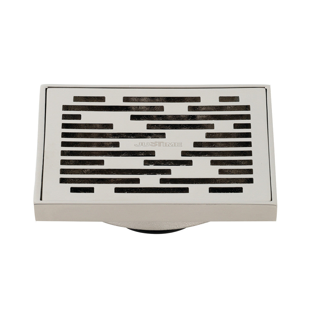 Kingston Brass BSF6310PN Watercourse Transit 4" Square Grid Shower Drain, Polished Nickel - BNGBath