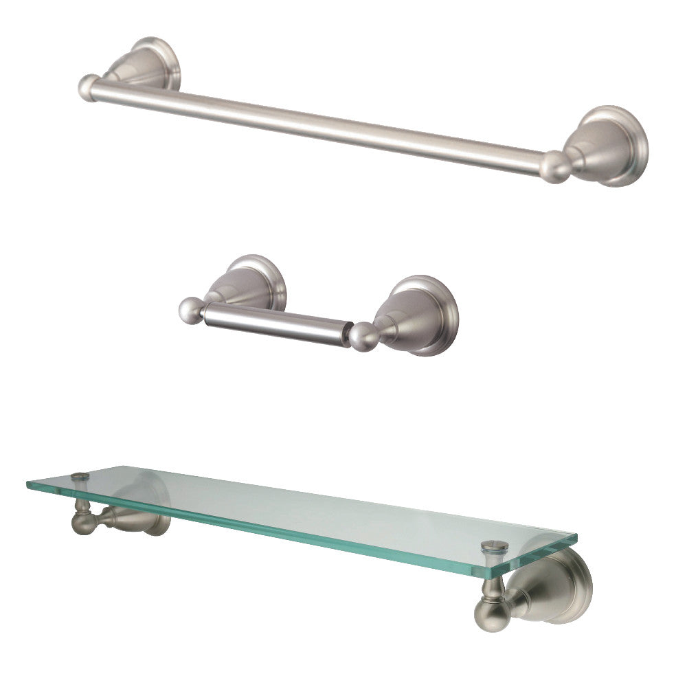 Kingston Brass BA175289SN 3-Piece Bathroom Accessories Set, Brushed Nickel - BNGBath