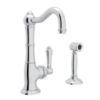 Thumbnail for ROHL Cinquanta Single Hole Column Spout Kitchen Faucet with Sidespray - BNGBath