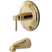 Thumbnail for Kingston Brass KB2632DLTO Concord Tub & Shower Faucet (Shower Head Not Included), Polished Brass - BNGBath