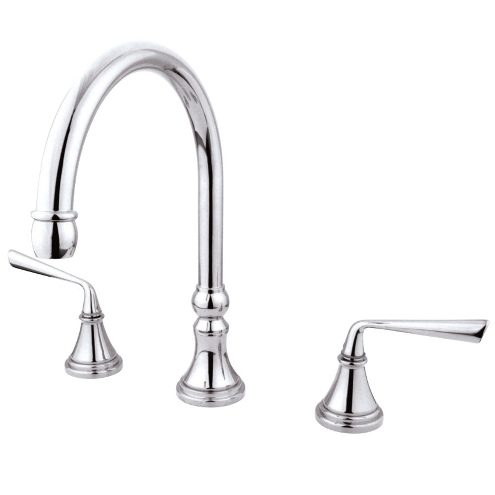 Kingston Brass KS2341ZL Silver Sage Roman Tub Faucet, Polished Chrome - BNGBath