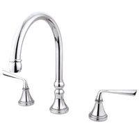 Thumbnail for Kingston Brass KS2341ZL Silver Sage Roman Tub Faucet, Polished Chrome - BNGBath