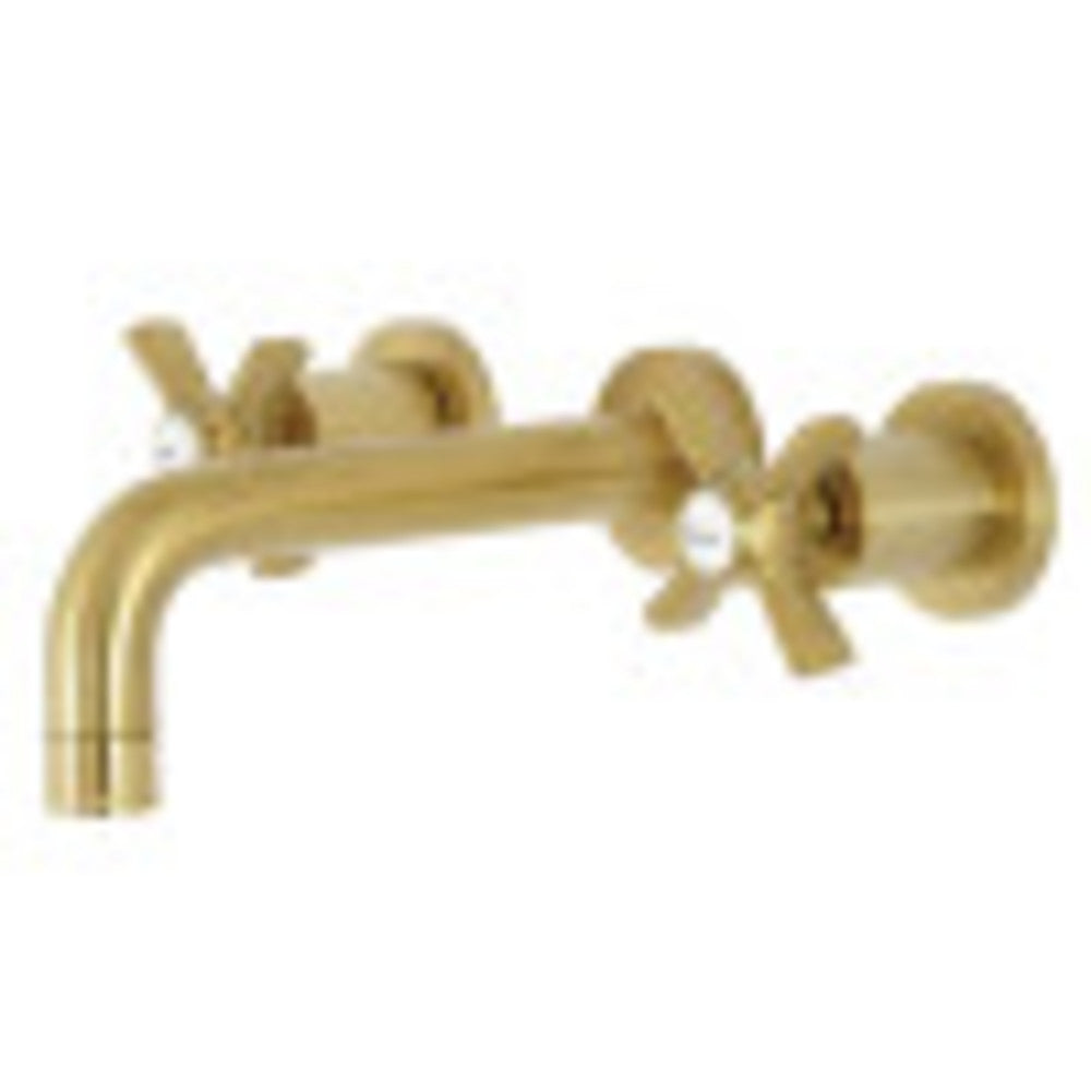 Kingston Brass KS8127ZX Millennium 2-Handle Wall Mount Bathroom Faucet, Brushed Brass - BNGBath