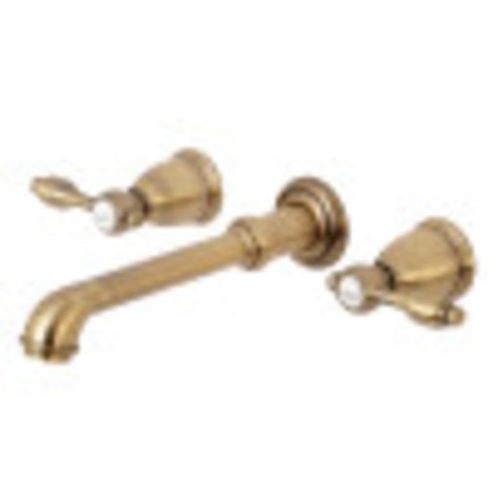 Kingston Brass KS7123TAL 8-Inch Center Wall Mount Bathroom Faucet, Antique Brass - BNGBath