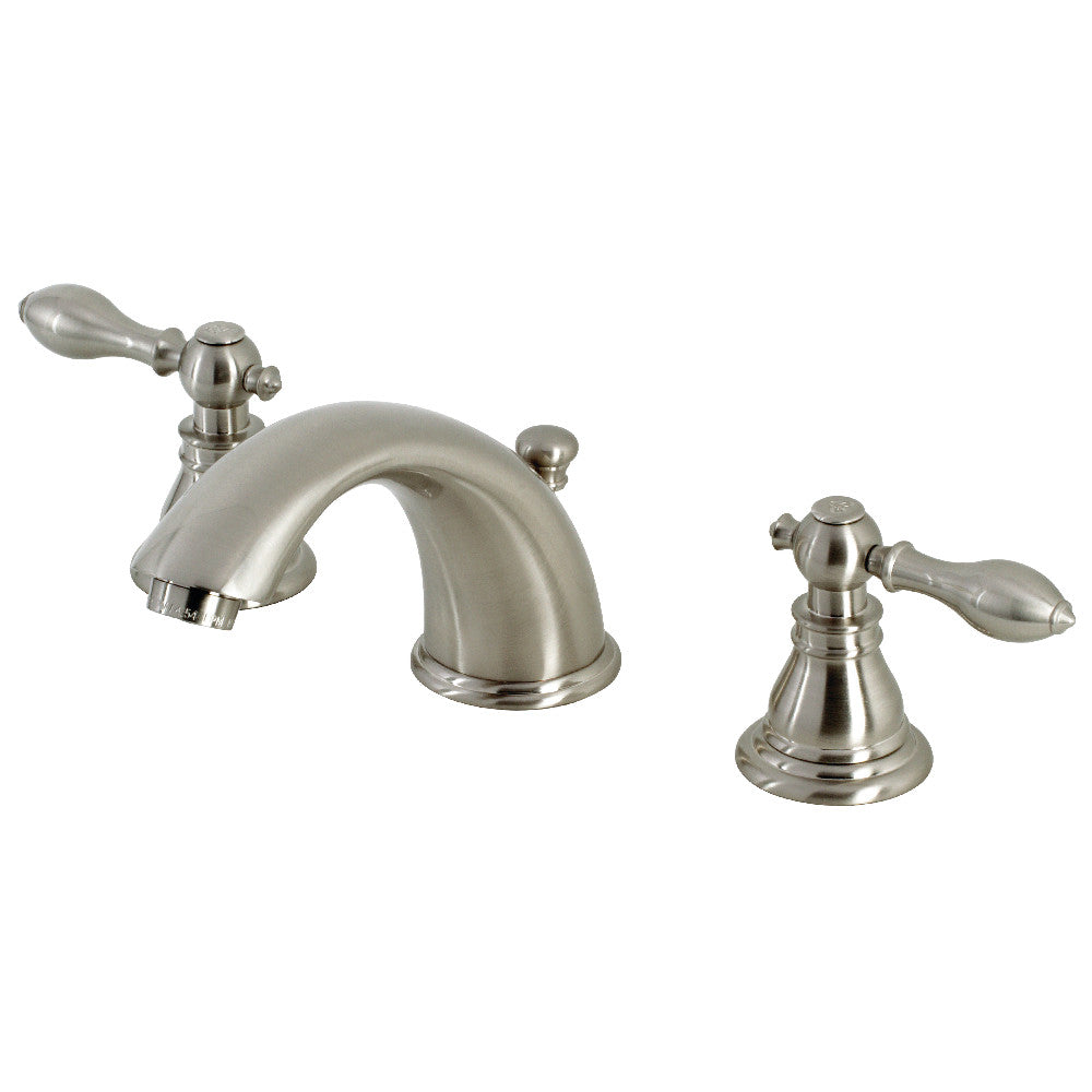 Kingston Brass KB968ACL American Classic Widespread Bathroom Faucet with Retail Pop-Up, Brushed Nickel - BNGBath