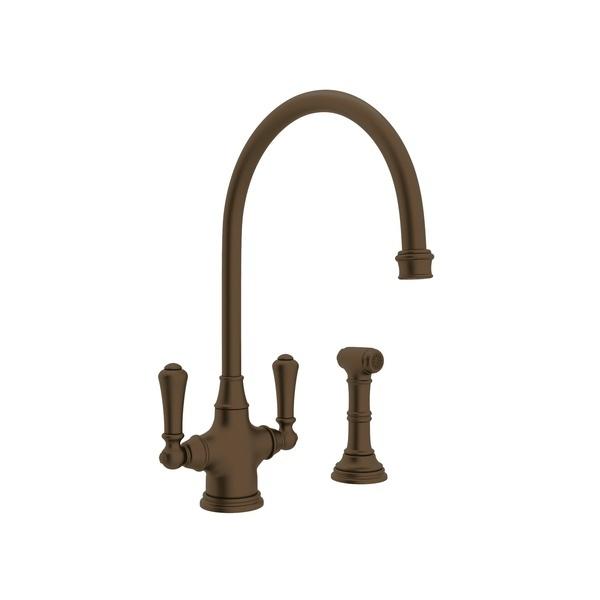 Perrin & Rowe Georgian Era Single Hole Kitchen Faucet with Sidespray - BNGBath