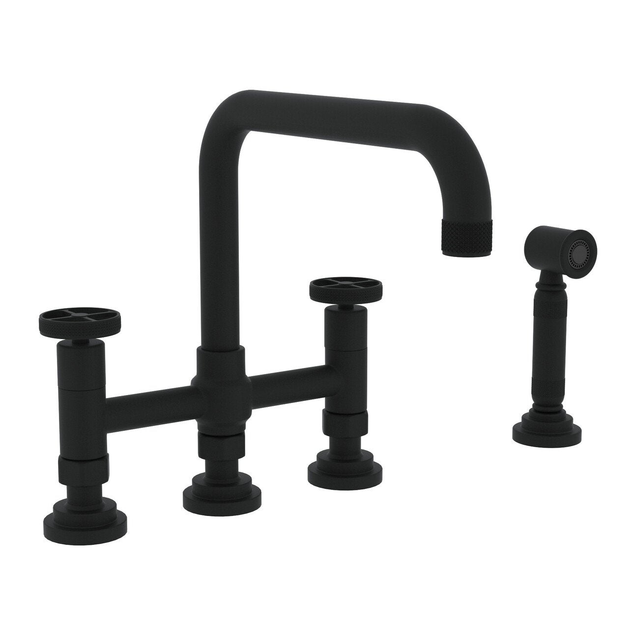 ROHL Campo Deck Mount U-Spout 3 Leg Bridge Faucet with Sidespray - BNGBath