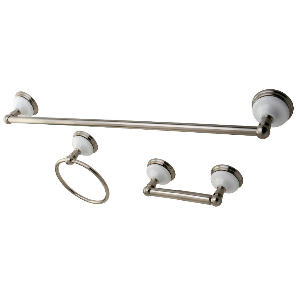 Kingston Brass BAK111148SN Victorian 3-Piece Bathroom Hardware, Brushed Nickel - BNGBath